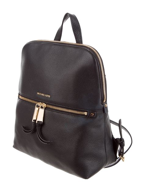 michael kors black backpack purse